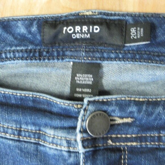 TORRID Denim Comfort Stretch Skinny Jeans Size 20R Mid Rise Medium Blue Wash - Picture 5 of 11